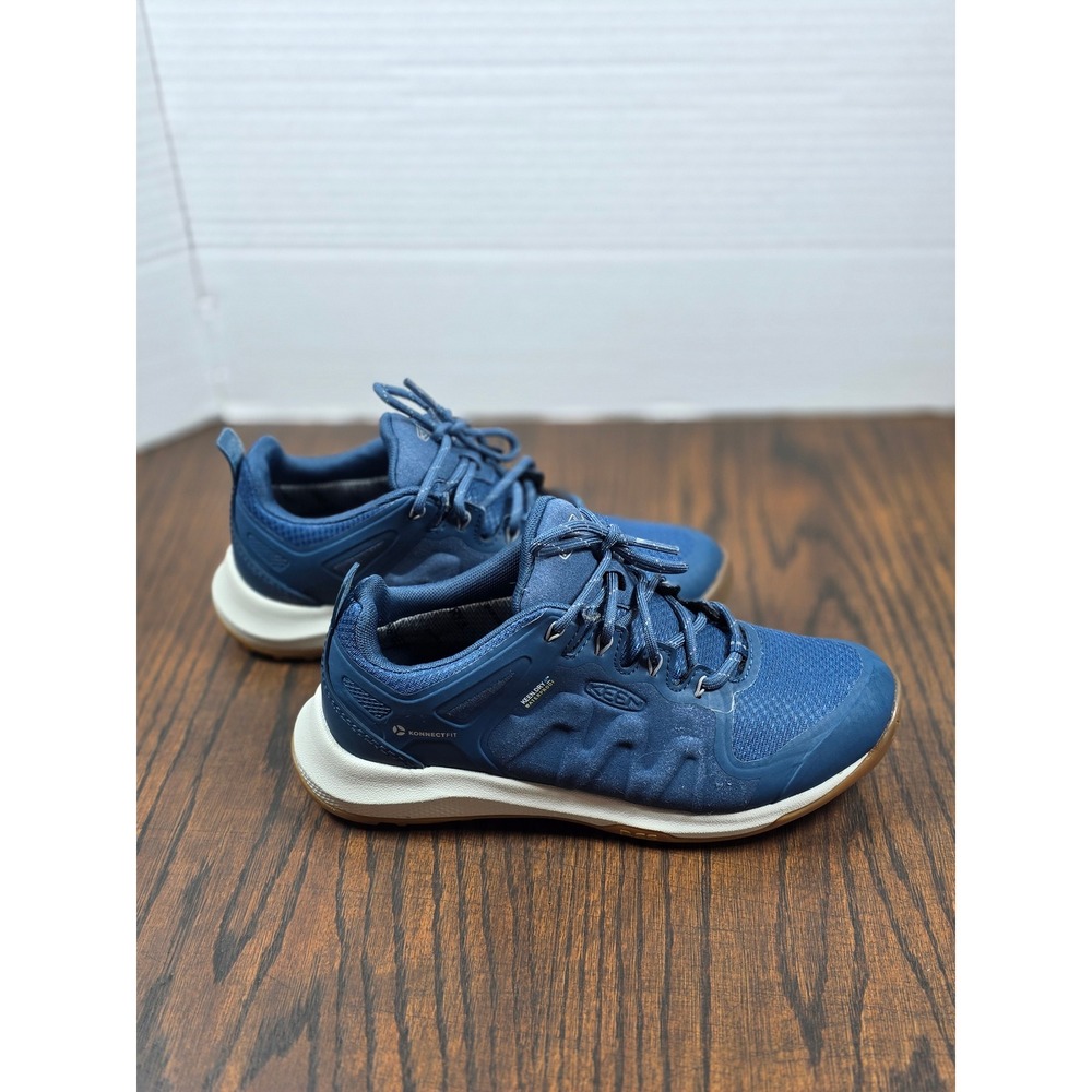 KEEN Explore Waterproof Hiking Shoes Blue Sneakers KonnectFit Womens 6.5